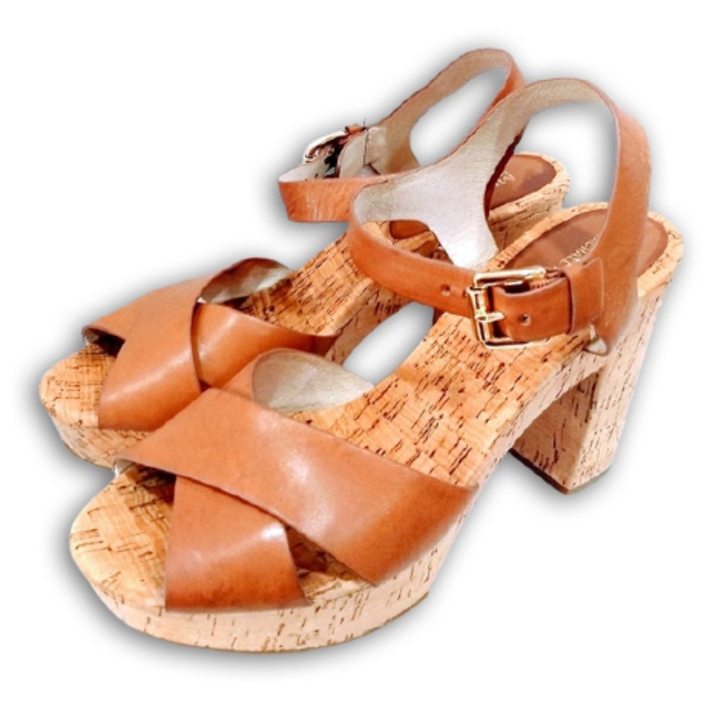 Michael Kors Natalia Cork Platform Heels